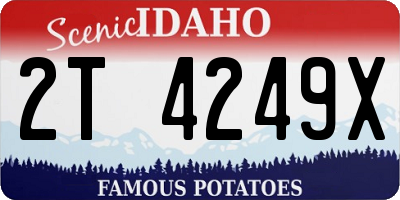 ID license plate 2T4249X