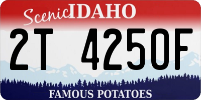 ID license plate 2T4250F
