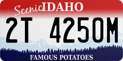 ID license plate 2T4250M