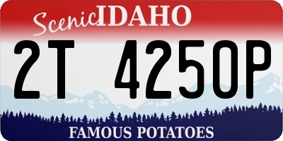 ID license plate 2T4250P