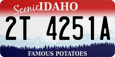 ID license plate 2T4251A