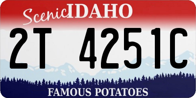 ID license plate 2T4251C