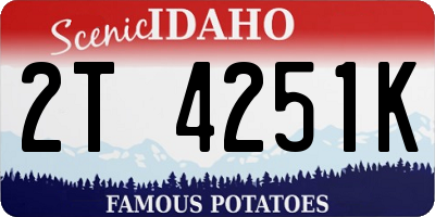 ID license plate 2T4251K