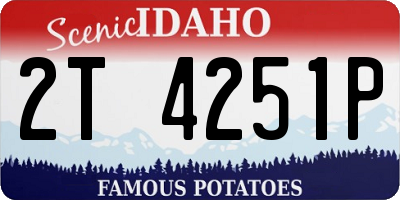ID license plate 2T4251P