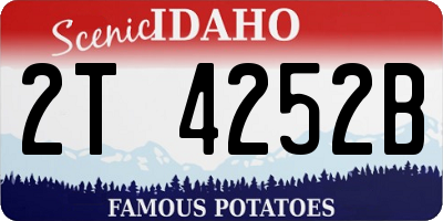 ID license plate 2T4252B