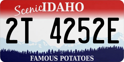 ID license plate 2T4252E