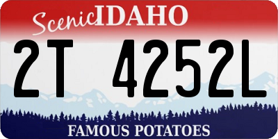 ID license plate 2T4252L