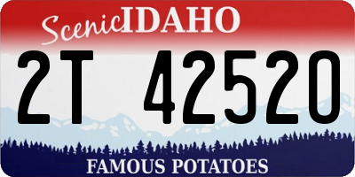 ID license plate 2T4252O