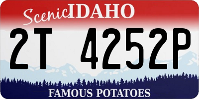 ID license plate 2T4252P