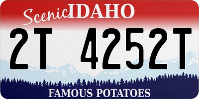 ID license plate 2T4252T