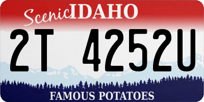 ID license plate 2T4252U