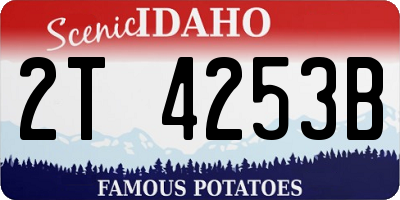 ID license plate 2T4253B