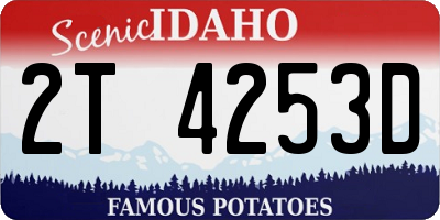 ID license plate 2T4253D