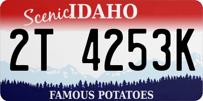 ID license plate 2T4253K