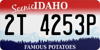ID license plate 2T4253P