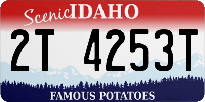 ID license plate 2T4253T