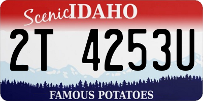 ID license plate 2T4253U