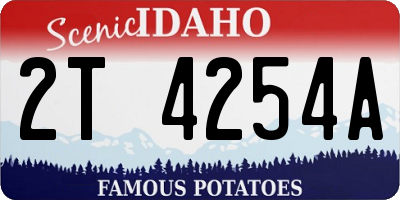 ID license plate 2T4254A