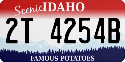 ID license plate 2T4254B