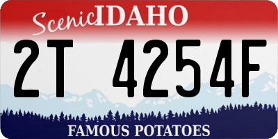 ID license plate 2T4254F