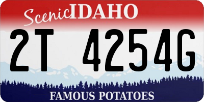 ID license plate 2T4254G