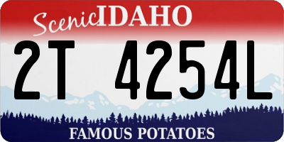 ID license plate 2T4254L