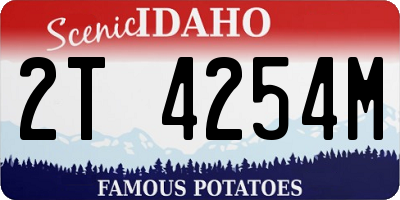 ID license plate 2T4254M