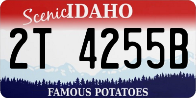 ID license plate 2T4255B