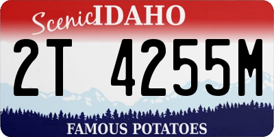 ID license plate 2T4255M