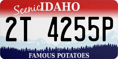 ID license plate 2T4255P