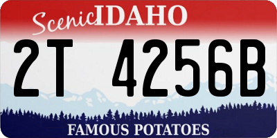 ID license plate 2T4256B