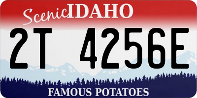 ID license plate 2T4256E