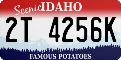ID license plate 2T4256K