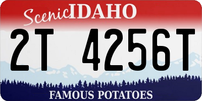 ID license plate 2T4256T