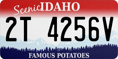 ID license plate 2T4256V