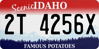 ID license plate 2T4256X