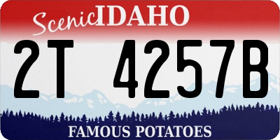 ID license plate 2T4257B