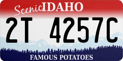 ID license plate 2T4257C
