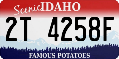 ID license plate 2T4258F