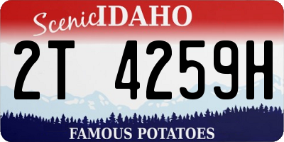 ID license plate 2T4259H