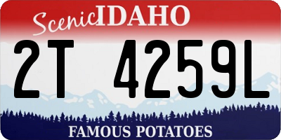 ID license plate 2T4259L