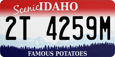 ID license plate 2T4259M