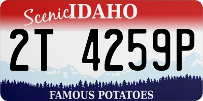 ID license plate 2T4259P