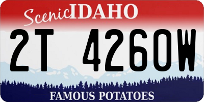 ID license plate 2T4260W