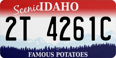 ID license plate 2T4261C
