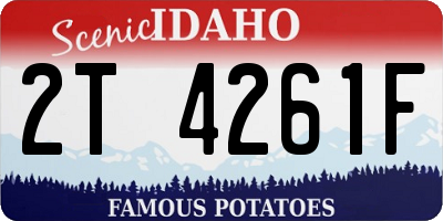 ID license plate 2T4261F