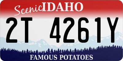 ID license plate 2T4261Y