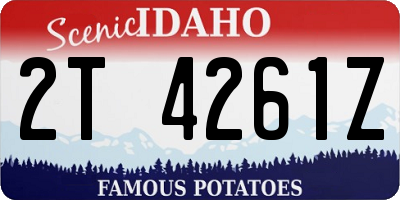 ID license plate 2T4261Z