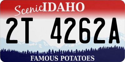 ID license plate 2T4262A