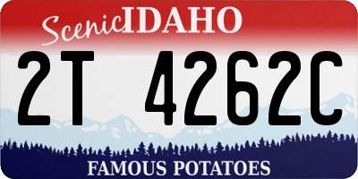 ID license plate 2T4262C